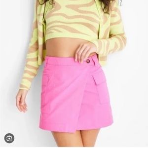 Future Collective pink wrap skirt